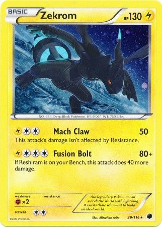 Zekrom - Alternate Holo  - 39/116 - Rare Holo [bw9-39] [Holo]