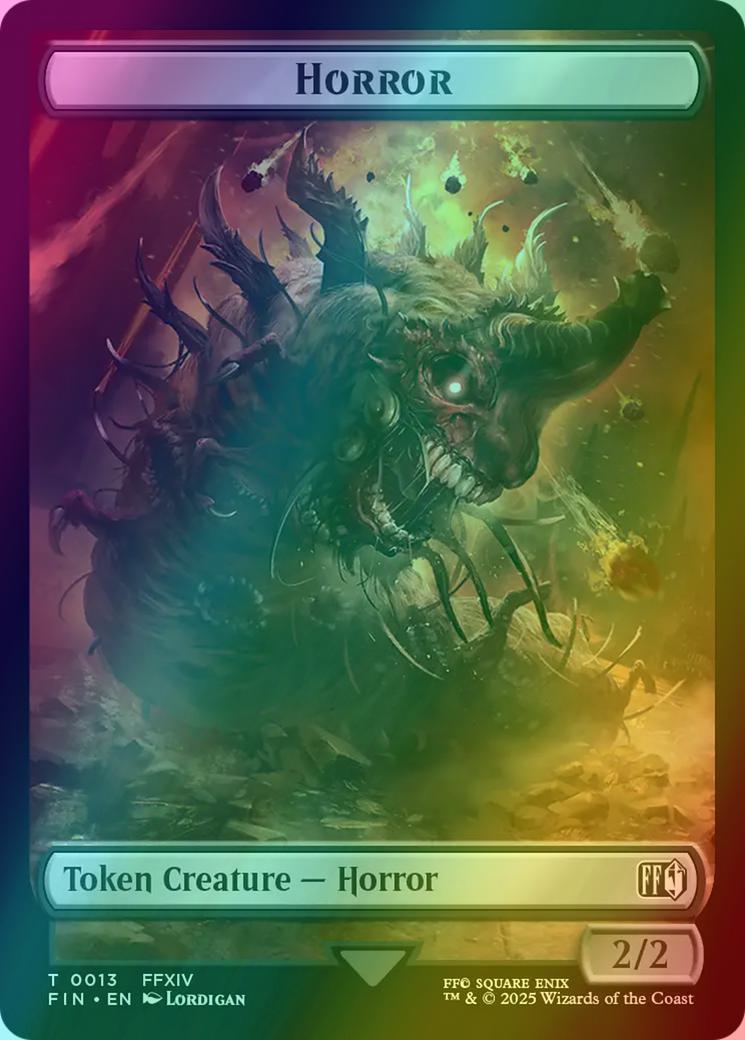 Hero Token (06) // Horror Token (13) [FINAL FANTASY: Tokens] [Foil]