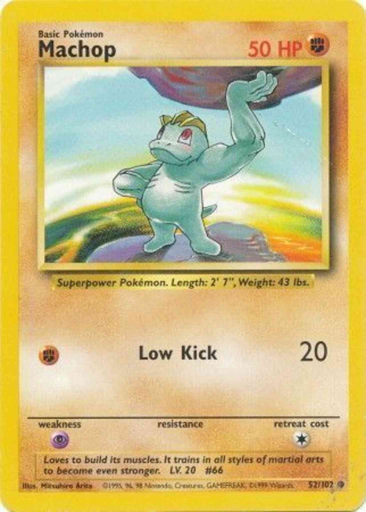 Machop - 52/102 - Common - Unlimited [base1U-52] [Non-Holo]