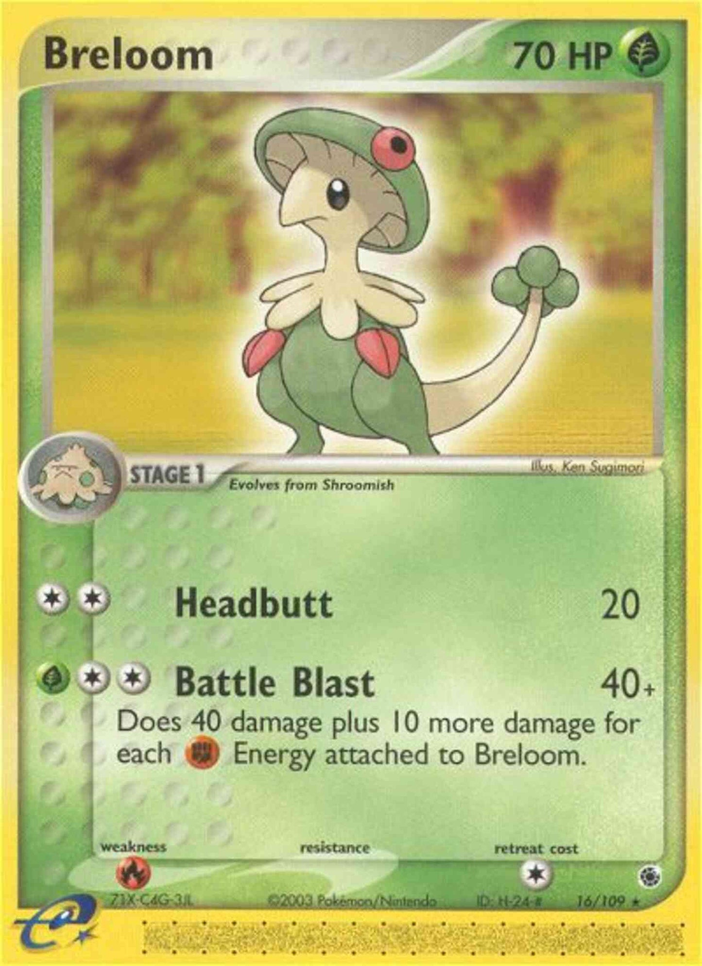 Breloom - 16/109 - Rare [ex1-16] [Reverse Holo]