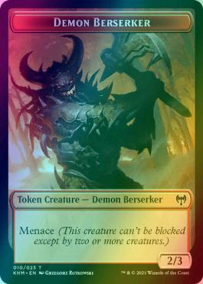 Demon Berserker Token (10) // Dwarf Berserker Token (12) [Kaldheim Tokens] [Foil]