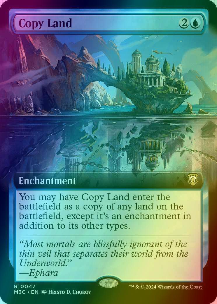 Copy Land [47] [Extended Art] [Modern Horizons 3: Commander] [Ripple Foil]