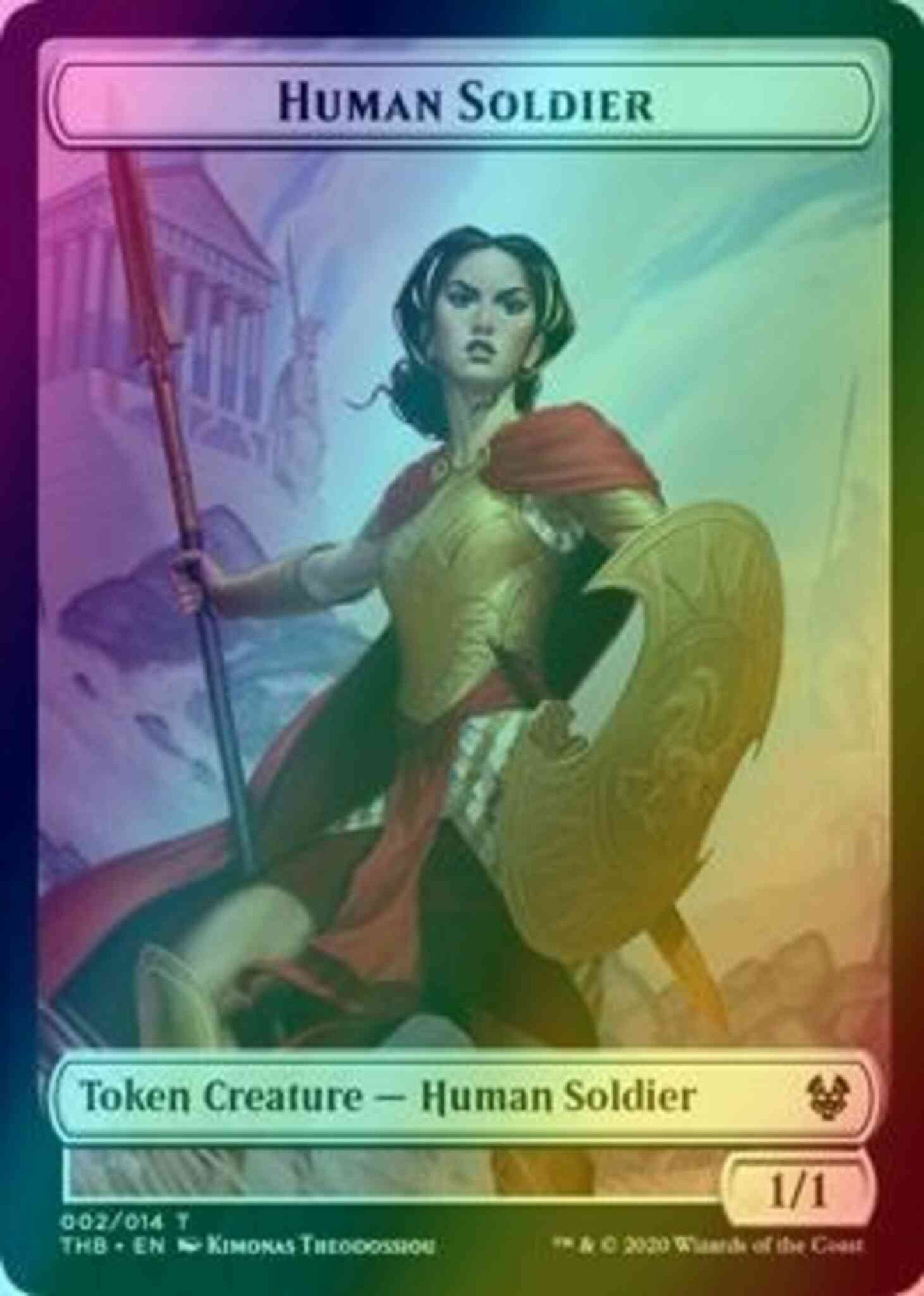 Human Soldier Token (02) // Spider Token (10) [Theros Beyond Death Tokens] [Foil]