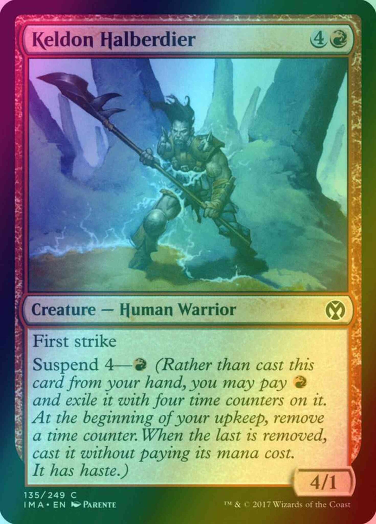Keldon Halberdier [135] [Iconic Masters] [Foil]