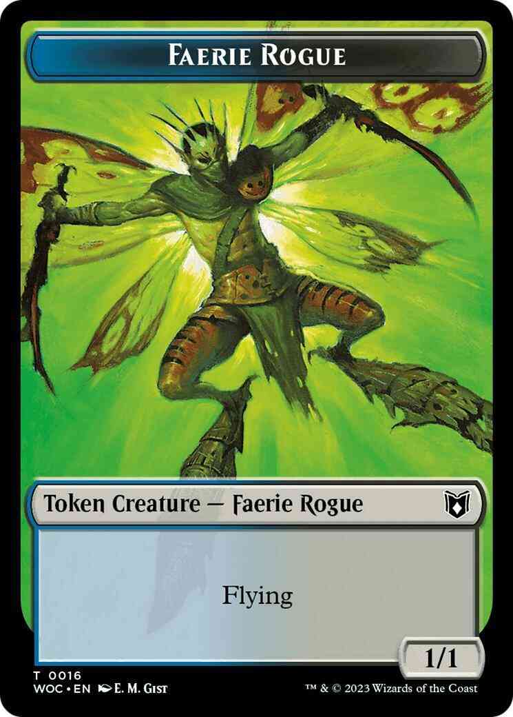 Faerie Rogue Token (16) // Faerie Token (10) [Wilds of Eldraine: Commander: Tokens] [Non-Foil]