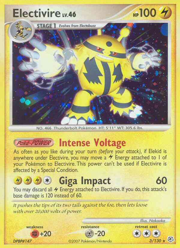 Electivire - 3/130 - Rare Holo [dp1-3] [Holo]