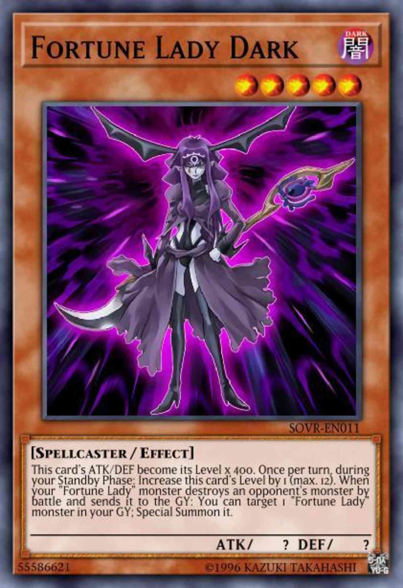 Fortune Lady Dark - SOVR-EN011 - Rare - 1st Edition