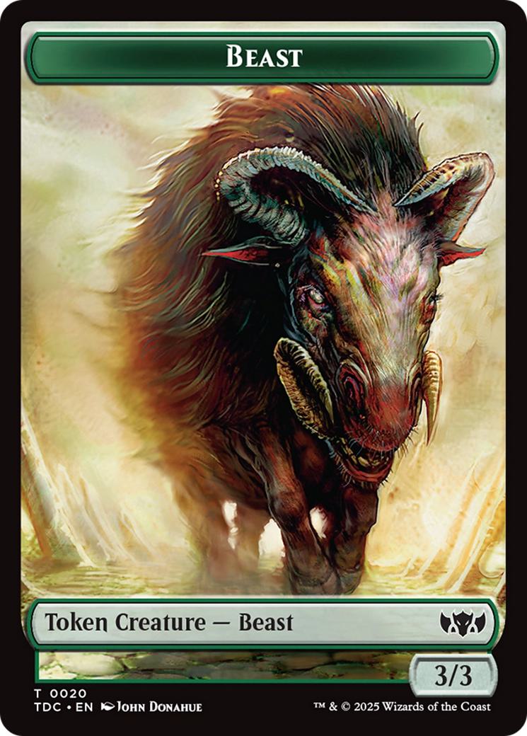 Beast Token (20) // Treasure Token (16) [Tarkir: Dragonstorm: Commander: Tokens] [Non-Foil]