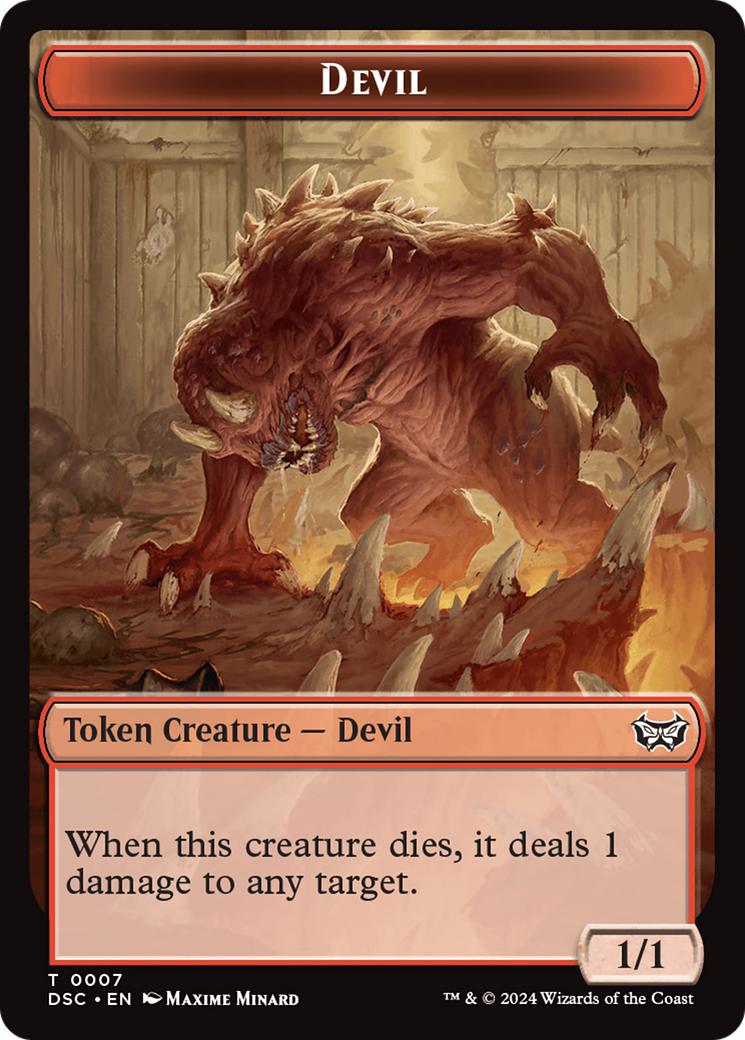 Devil Token (07) // Scarecrow Token (23) [Duskmourn: House of Horror: Commander: Tokens] [Non-Foil]