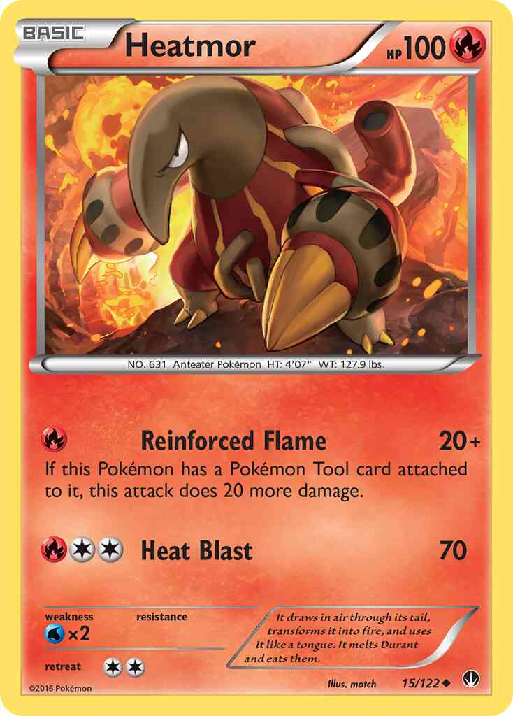 Heatmor - 15/122 - Uncommon [xy9-15] [Reverse Holo]