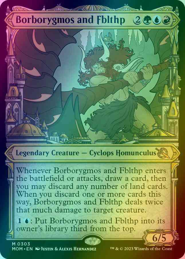 Borborygmos and Fblthp [303] [Planar Showcase] [March of the Machine] [Foil]