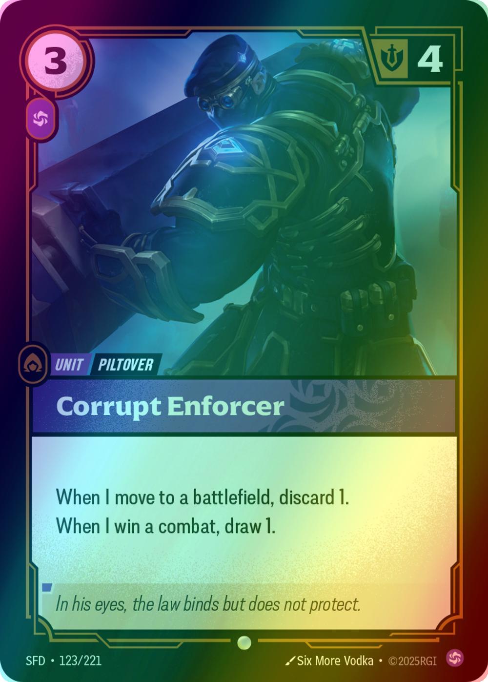 Corrupt Enforcer - 123/221 [Spiritforged] [Foil]