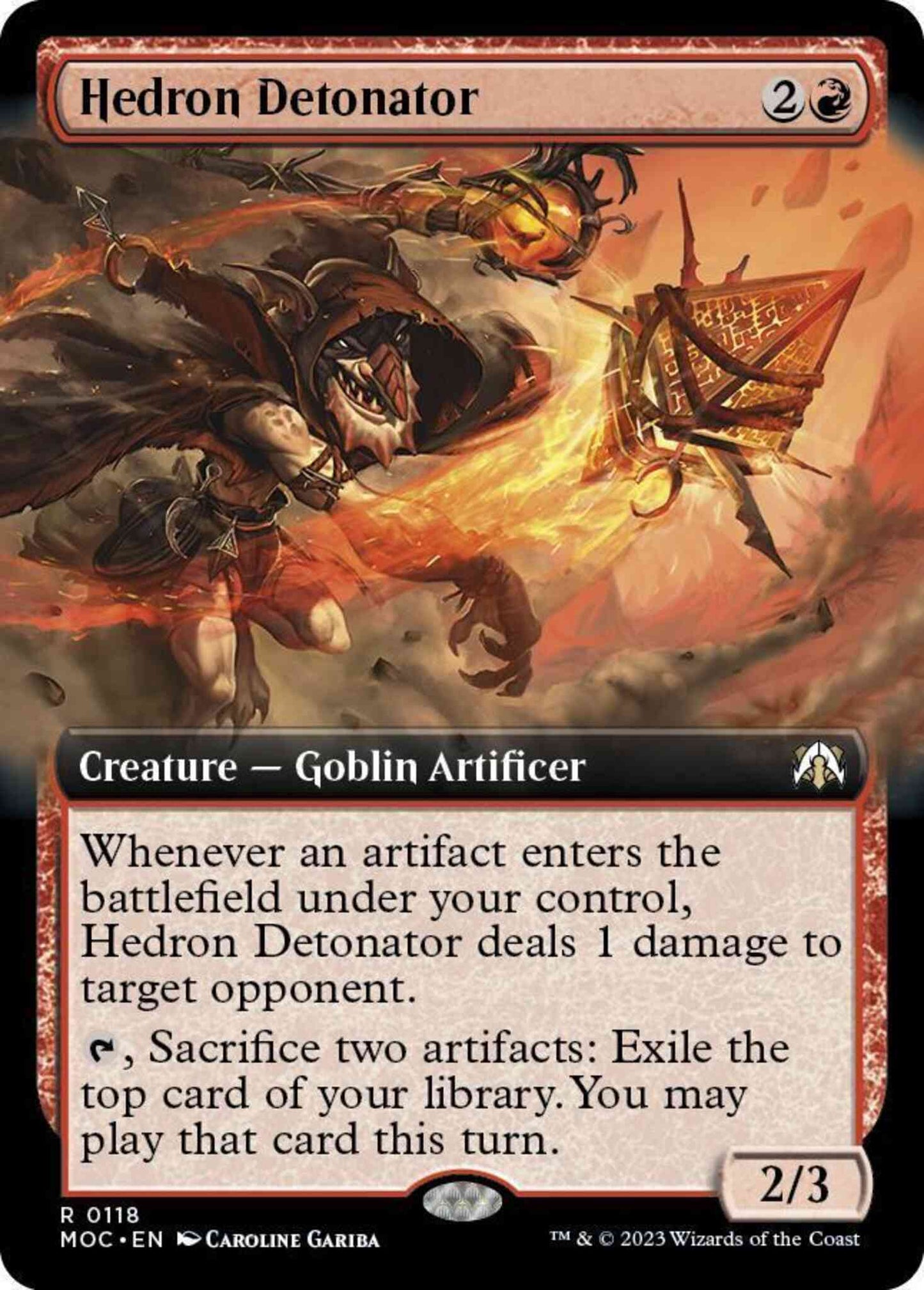 Hedron Detonator [118] [Extended Art] [March of the Machine: Commander] [Non-Foil]