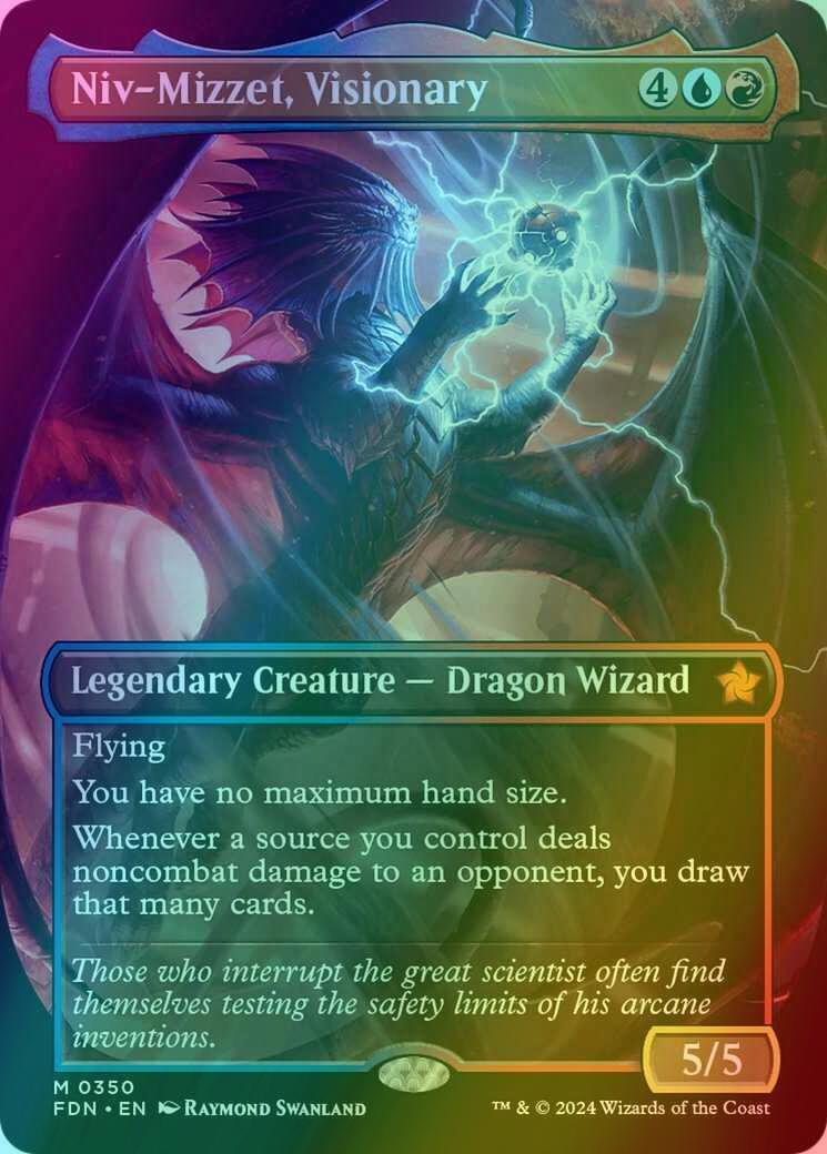Niv-Mizzet, Visionary [350] [Borderless] [Foundations] [Foil]
