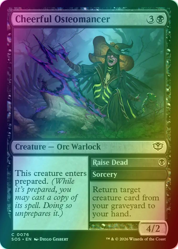 Cheerful Osteomancer // Raise Dead [76] [Secrets of Strixhaven] [Foil]