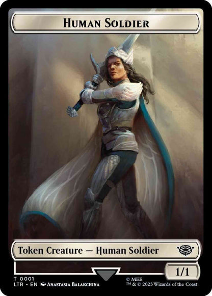 Human Soldier Token (01) // Human Token (04) [The Lord of the Rings: Tales of Middle-earth: Commander: Tokens] [Non-Foil]