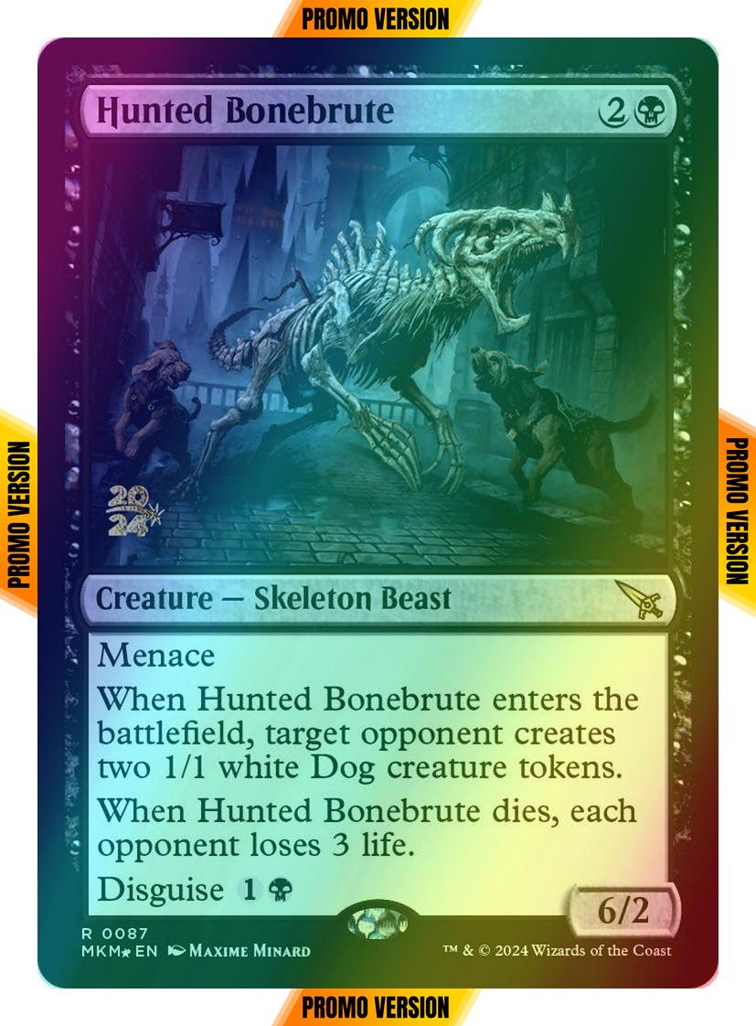 Hunted Bonebrute [87s] [Prerelease] [Murders at Karlov Manor: Promos] [Foil]