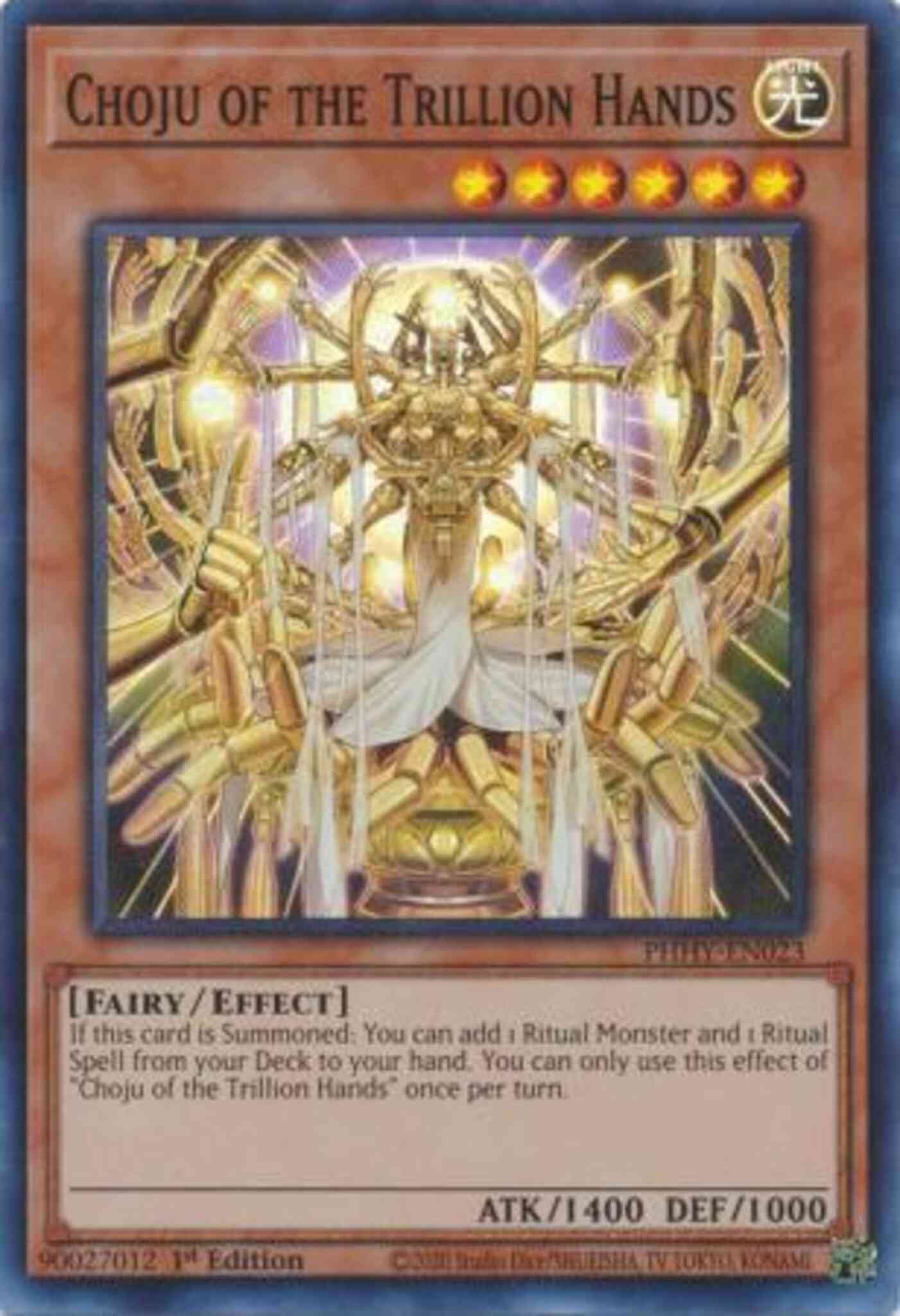 Choju of the Trillion Hands - PHHY-EN023 - Super Rare - 1st Edition