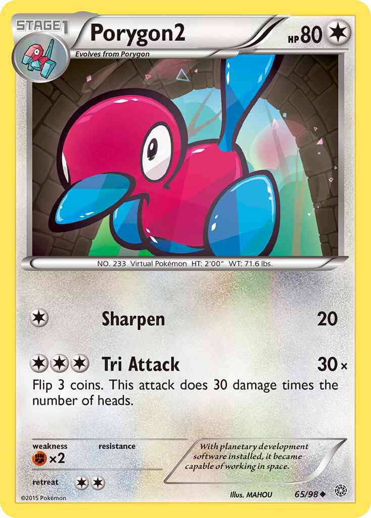 Porygon2 - 65/98 - Uncommon [xy7-65] [Reverse Holo]