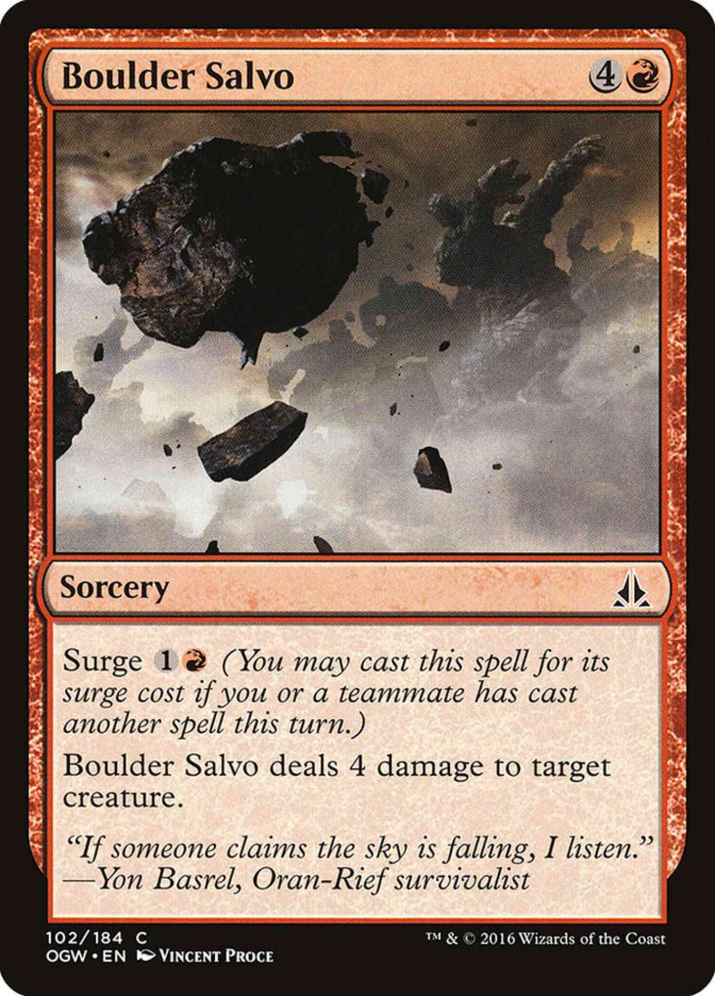 Boulder Salvo [102] [Oath of the Gatewatch] [Non-Foil]