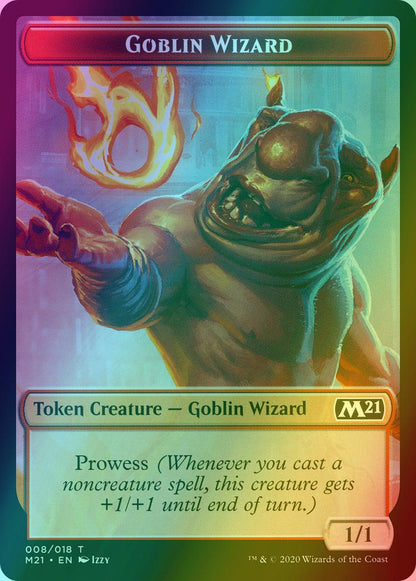 Demon Token (06) // Goblin Wizard Token (08) [Core Set 2021 Tokens] [Foil]