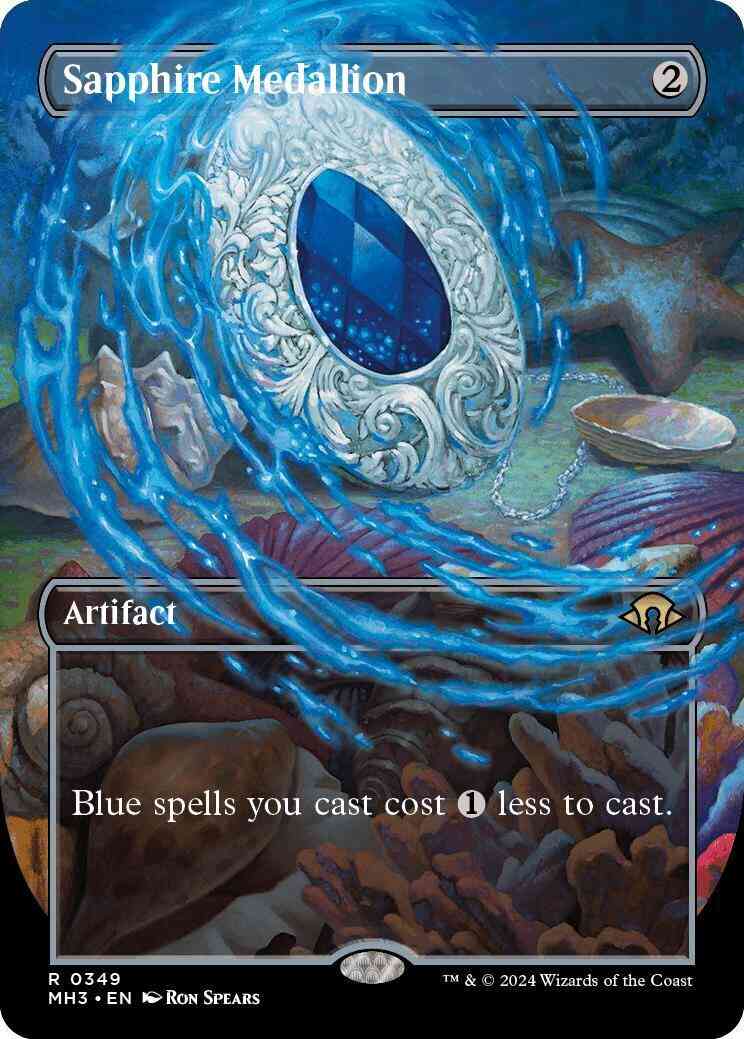 Sapphire Medallion [349] [Borderless] [Frame Break] [Modern Horizons 3] [Non-Foil]
