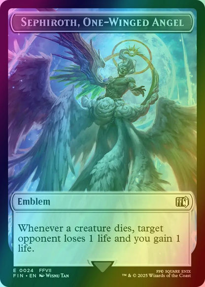 Robot Warrior Token (12) // Sephiroth, One-Winged Angel Emblem (24) [FINAL FANTASY: Tokens] [Foil]