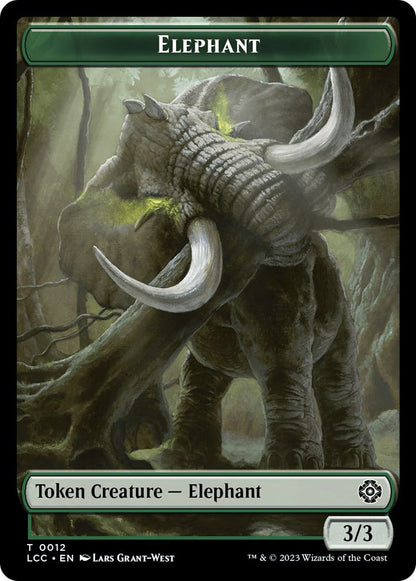 Dinosaur Token (10) // Elephant Token (12) [The Lost Caverns of Ixalan: Commander: Tokens] [Non-Foil]
