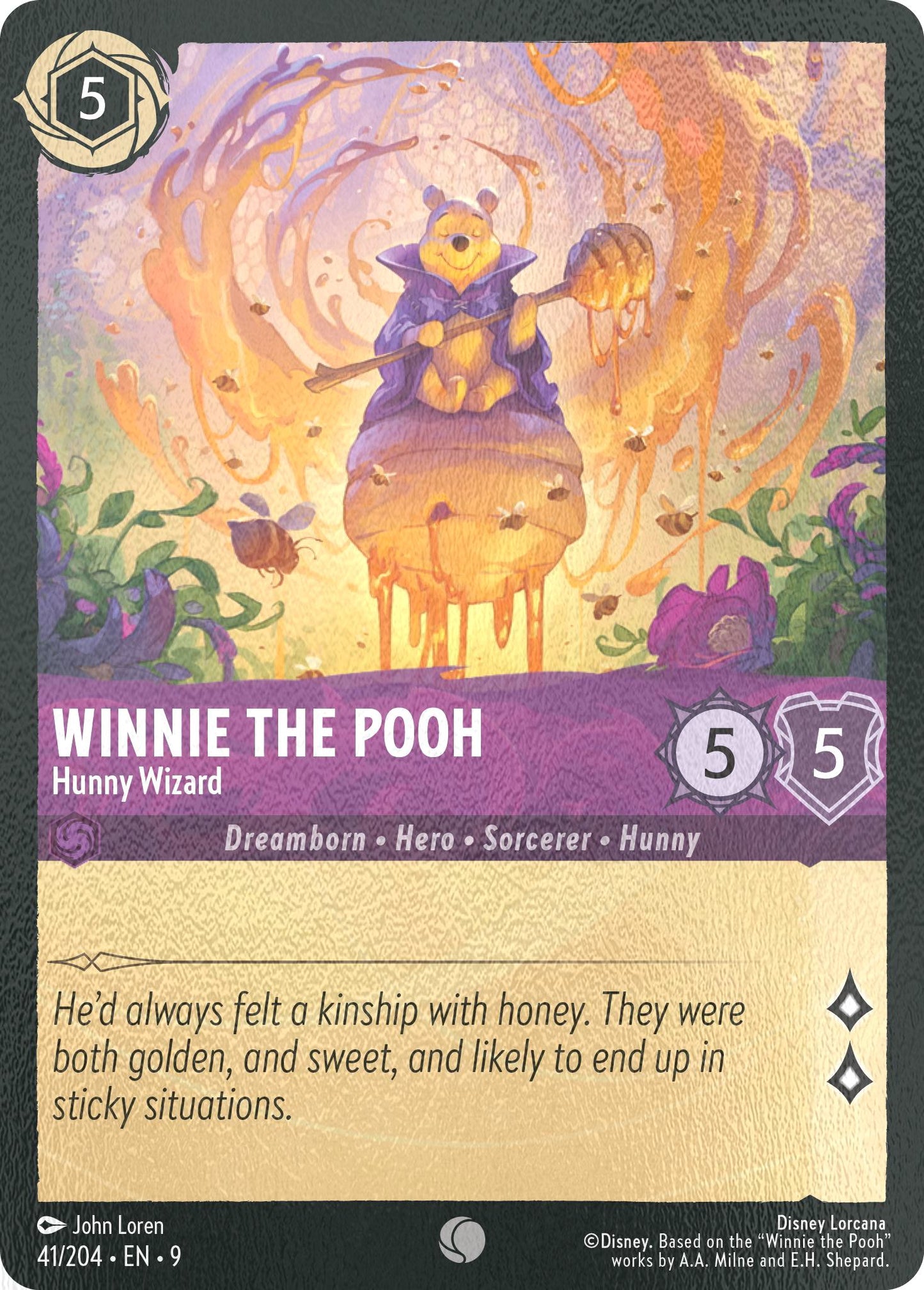 Winnie the Pooh - Hunny Wizard - 41/204 [Fabled] [Cold Foil]