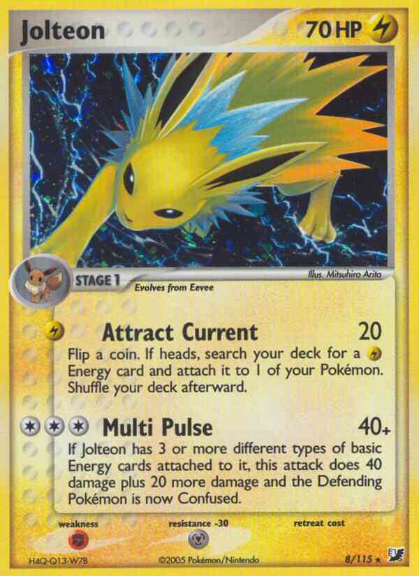 Jolteon - 8/115 - Rare Holo [ex10-8] [Reverse Holo]