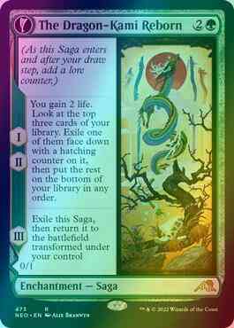 The Dragon-Kami Reborn // Dragon-Kami's Egg [473] [Extended Art] [Kamigawa: Neon Dynasty] [Foil]