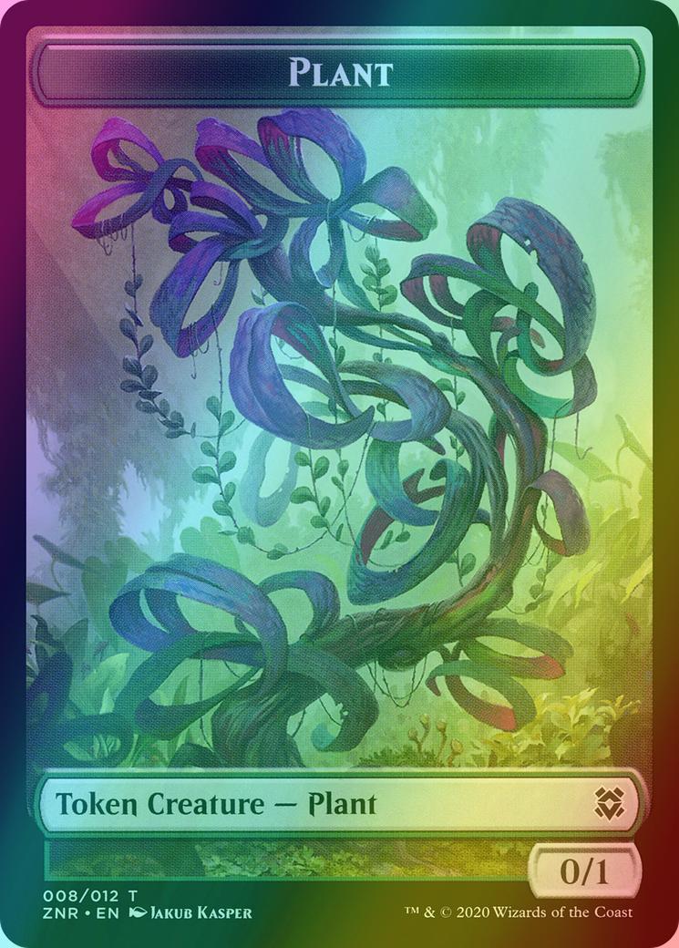 Drake Token (05) // Plant Token (08) [Zendikar Rising Tokens] [Foil]