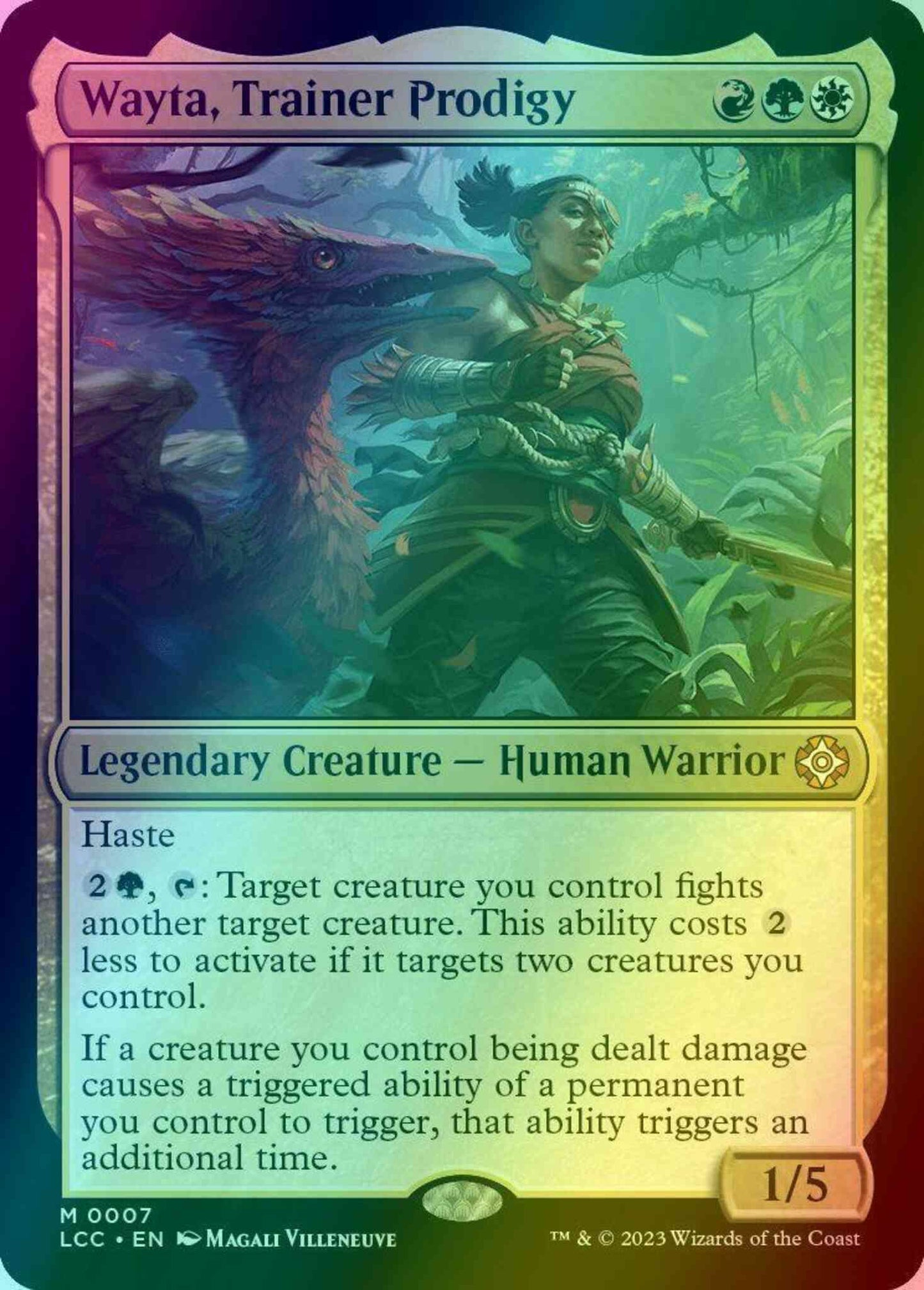 Wayta, Trainer Prodigy [7] [The Lost Caverns of Ixalan: Commander] [Foil]