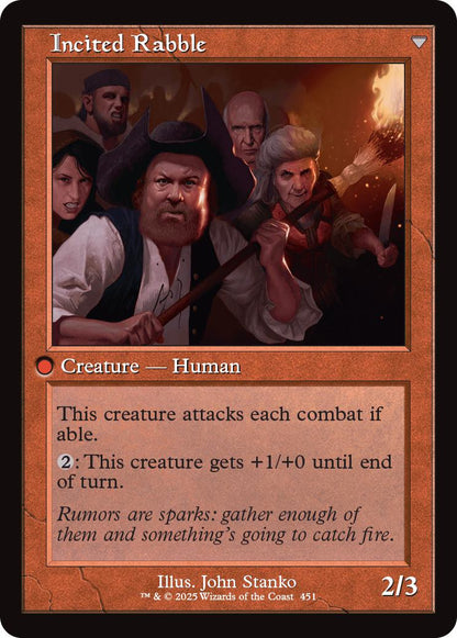 Town Gossipmonger // Incited Rabble [451] [Retro Frame] [Innistrad Remastered] [Non-Foil]