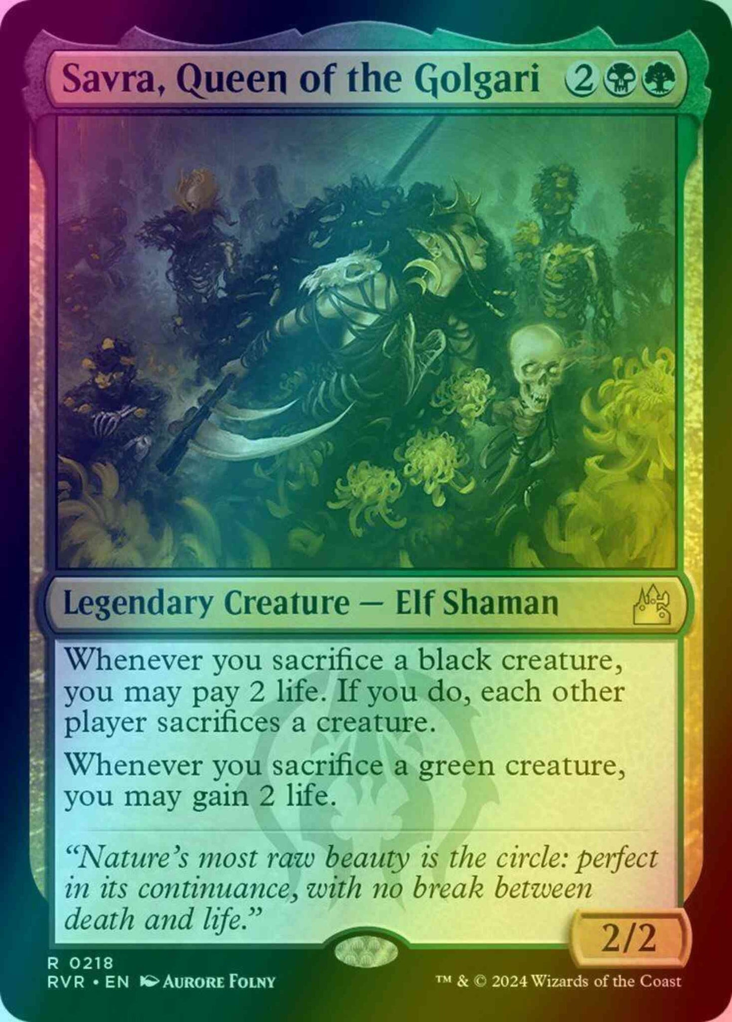 Savra, Queen of the Golgari [218] [Ravnica Remastered] [Foil]