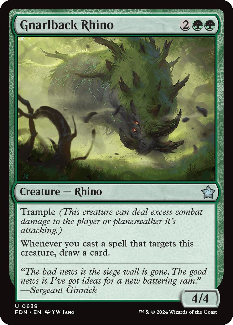 Gnarlback Rhino [638] [Foundations] [Non-Foil]