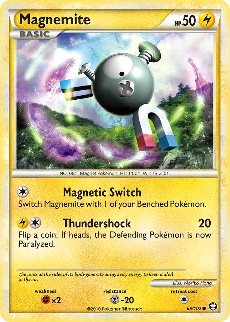 Magnemite - 68/102 - Common [hgss4-68] [Reverse Holo]