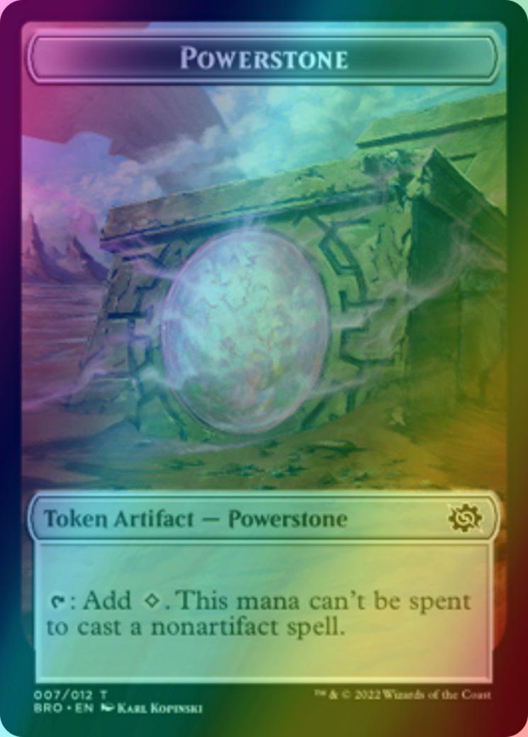 Bear Token (02) // Powerstone Token (07) [The Brothers' War: Tokens] [Foil]