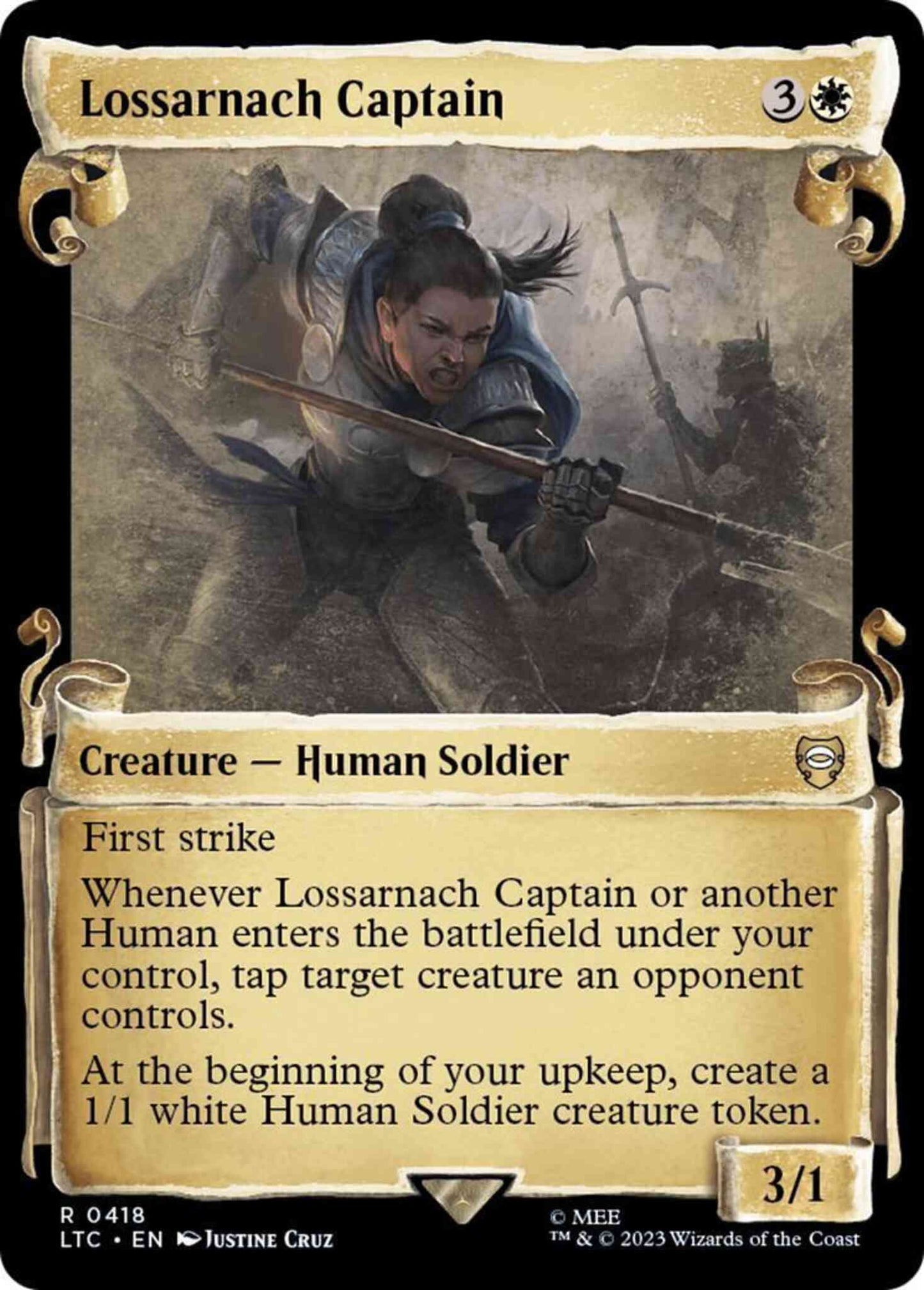 Lossarnach Captain [418] [Scrolls Showcase] [The Lord of the Rings: Tales of Middle-earth: Commander] [Non-Foil]