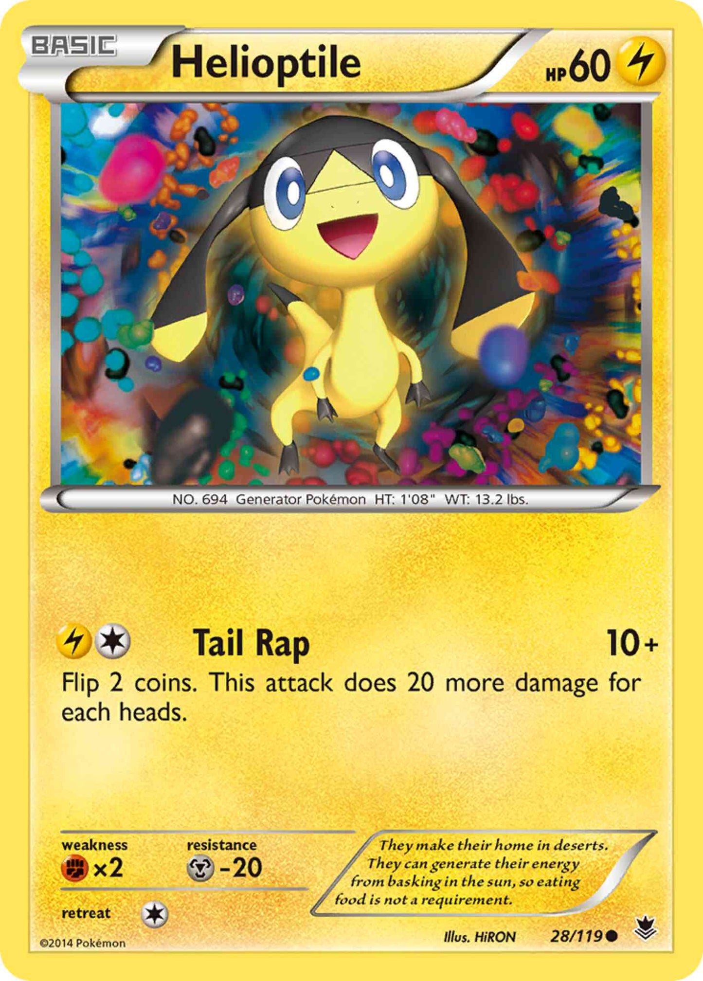 Helioptile - 28/119 - Common [xy4-28] [Reverse Holo]