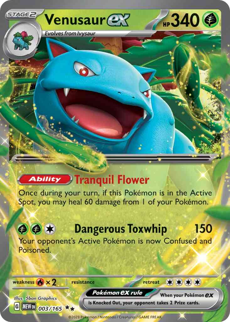 Venusaur ex - 003/165 - Double Rare [sv035-003] [Ultra]