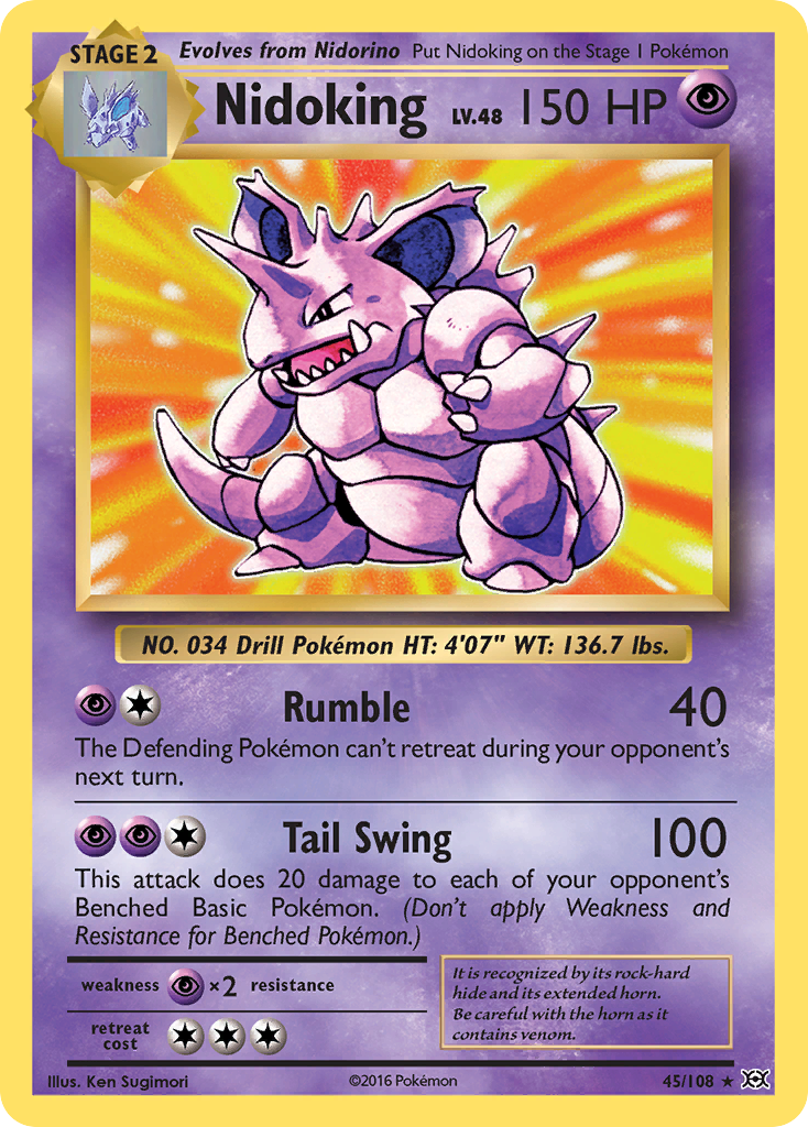 Nidoking - Theme Deck - 45/108 - Rare Holo [xy12-45] [Non-Holo]