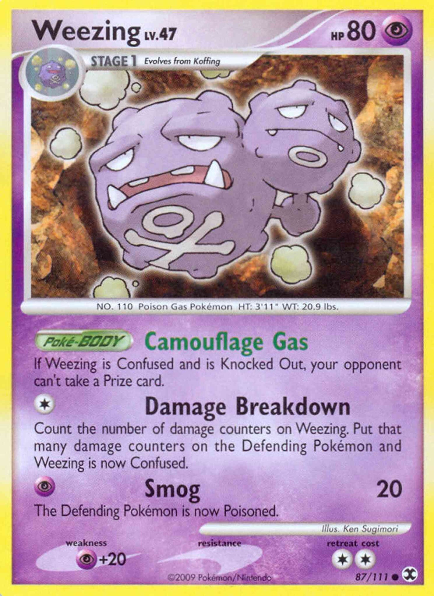 Weezing - 87/111 - Common [pl2-87] [Reverse Holo]