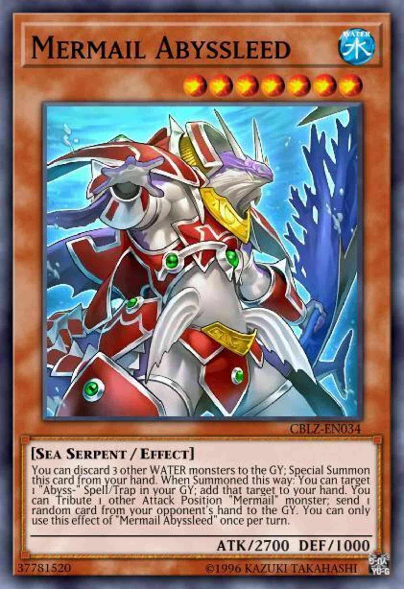 Mermail Abyssleed - CBLZ-EN034 - Secret Rare - Unlimited