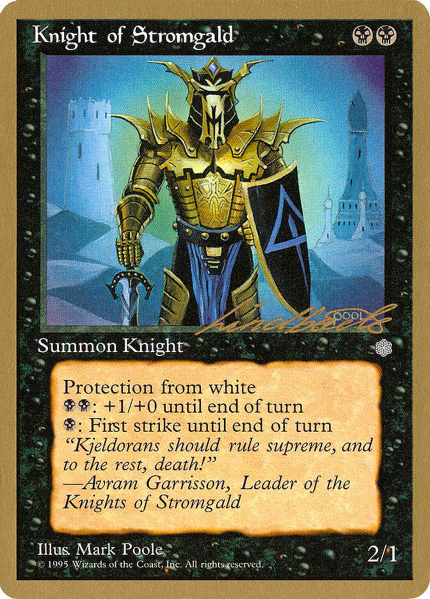 Knight of Stromgald [ll138] [Leon Lindback] [Pro Tour Collector Set] [Non-Foil]
