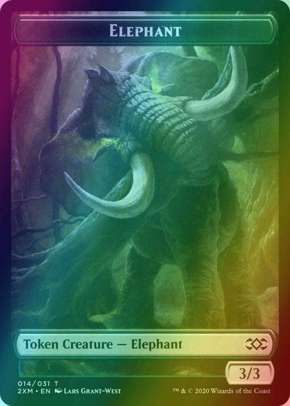 Elephant Token (14) // Marit Lage Token (11) [Double Masters Tokens] [Foil]