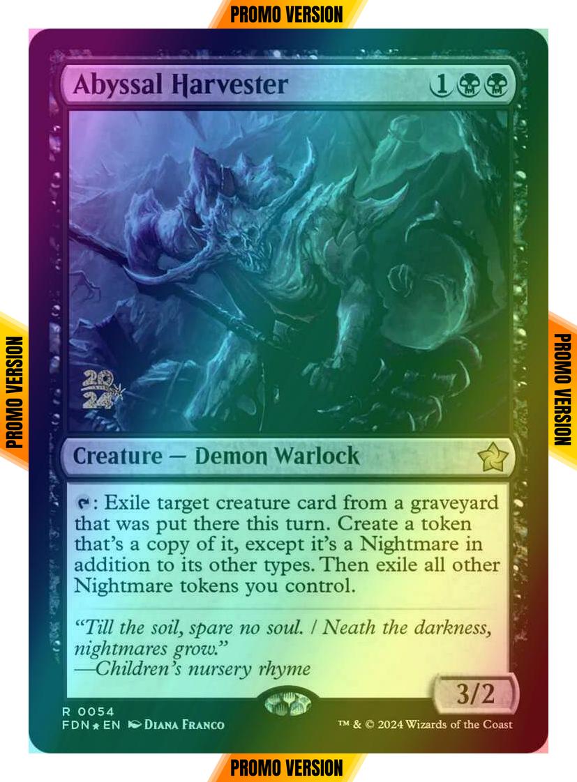 Abyssal Harvester [54s] [Prerelease] [Foundations: Promos] [Foil]