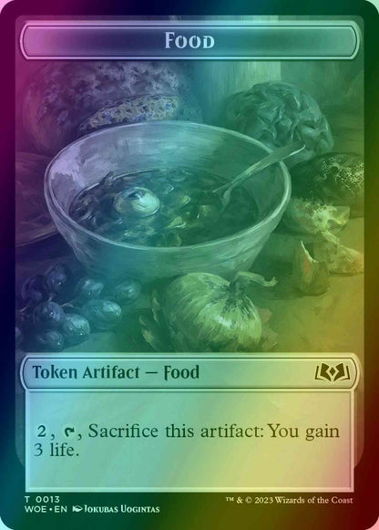 Food Token (13) // Human Token (02) [Wilds of Eldraine: Tokens] [Foil]