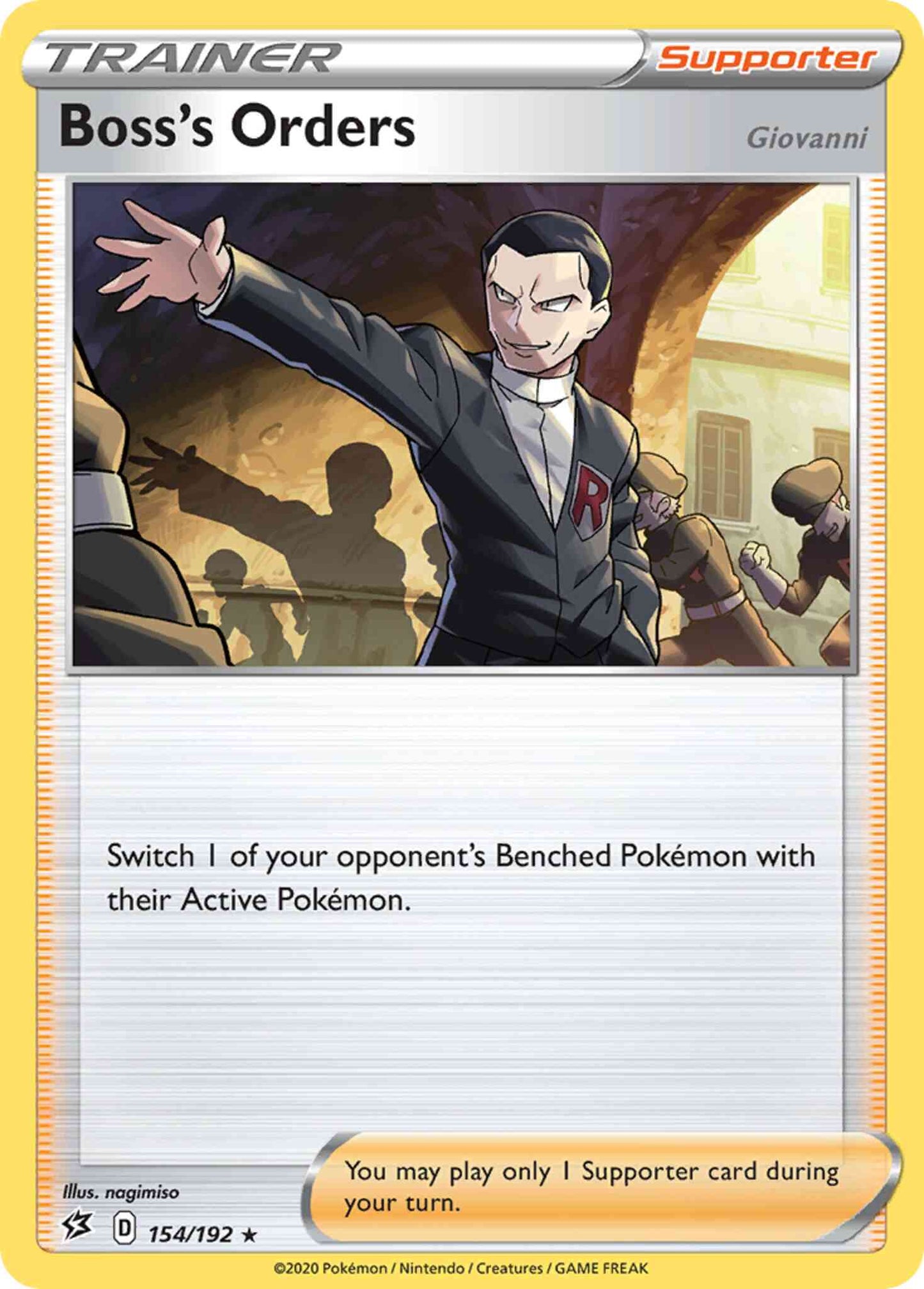Boss's Orders (Giovanni) - 154/192 - Rare Holo [swsh2-154] [Holo]