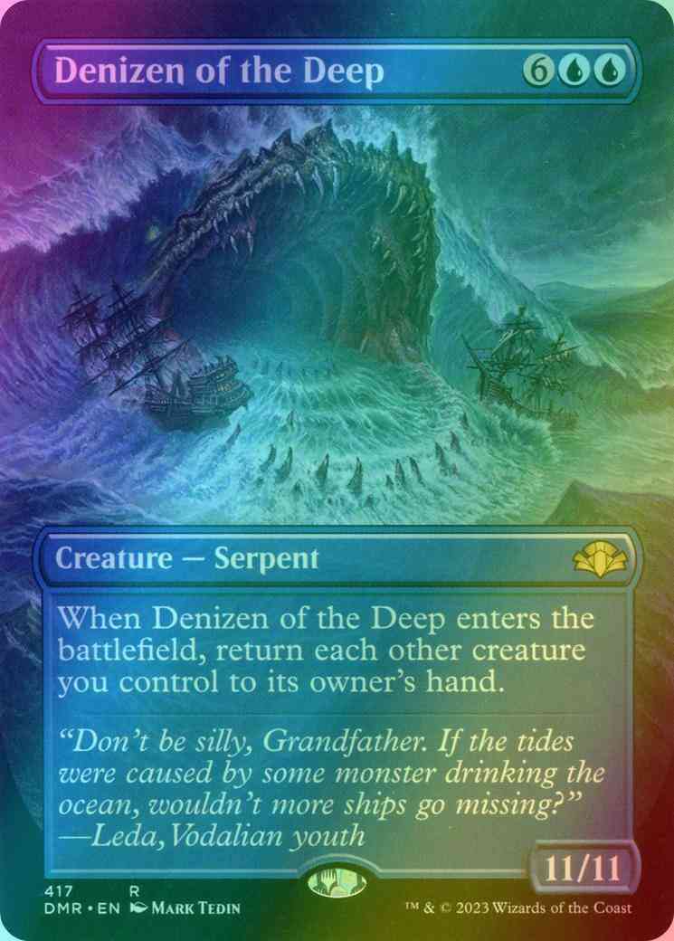 Denizen of the Deep [417] [Borderless] [Dominaria Remastered] [Foil]